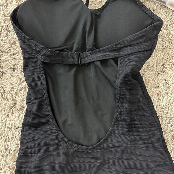 Aerie Real Good One Piece Full Coverage Halter Tie Neck Swimsuit Shelf Bra XXS - Picture 9 of 11